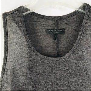 Rag and Bone Brown Semi Sheer Tank Top Small